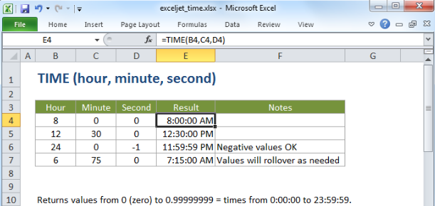  Rumus  Menghitung Waktu Jam Menit  Dan Detik Microsoft Excel 