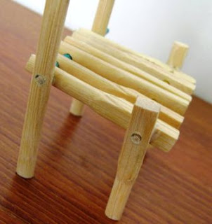 Cara Membuat Kursi Mini / Mainan dari Stick Bambu