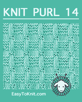 #Knit Blocks stitch, Easy Knit Purl Pattern #easytoknit