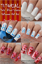 halloween nail blood splatter tutorial help pictorial try