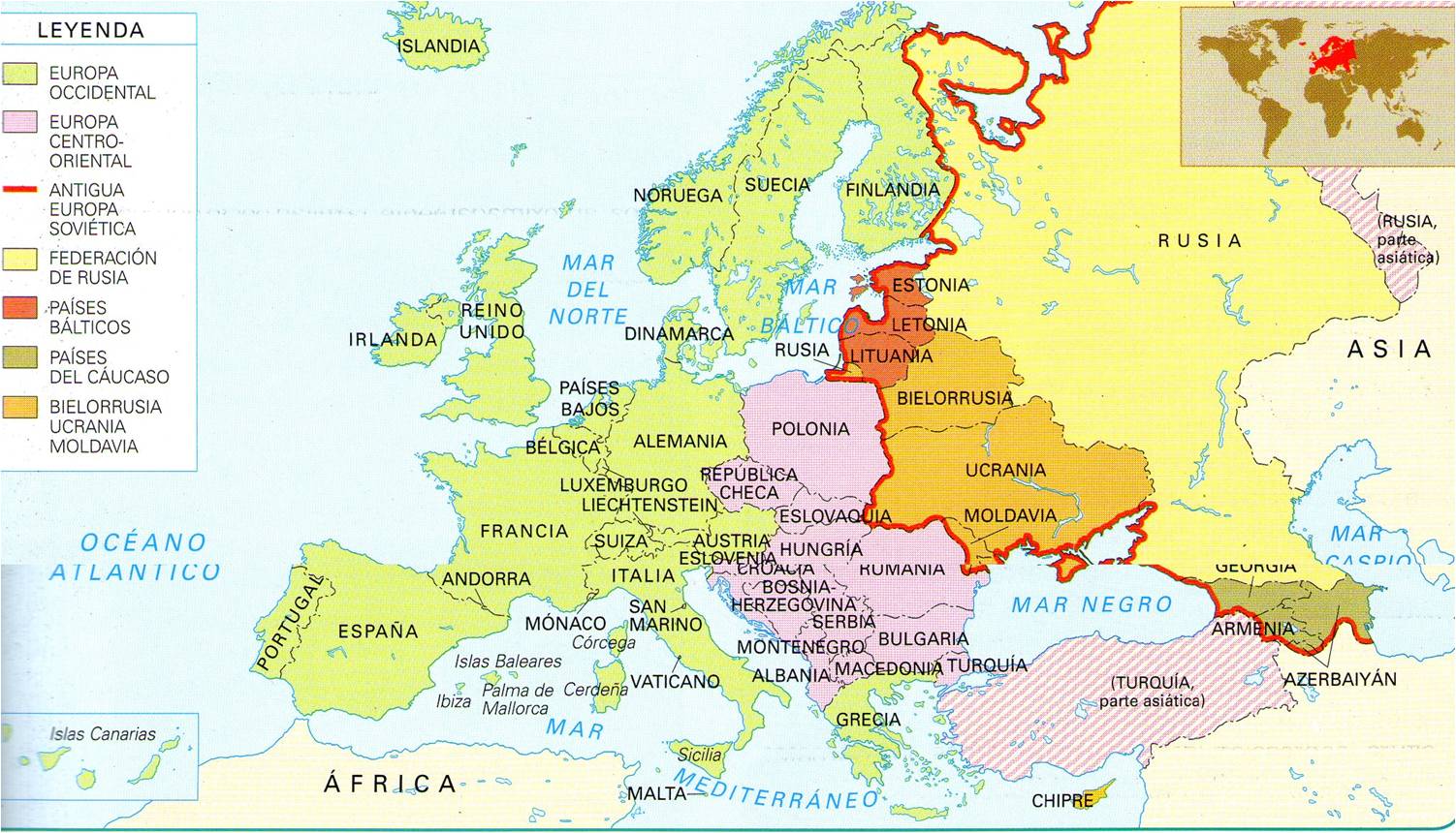 Europa occidental y oriental