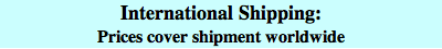 The International Shipping table