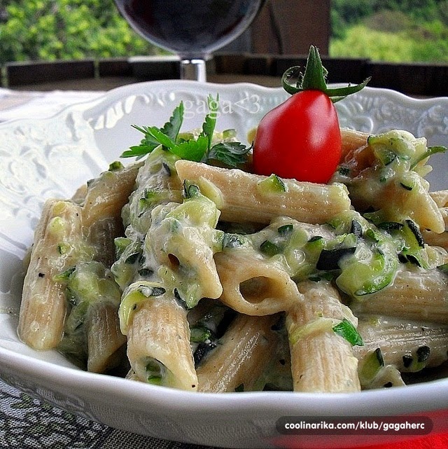 Search a Recipe Pasta with zucchini and