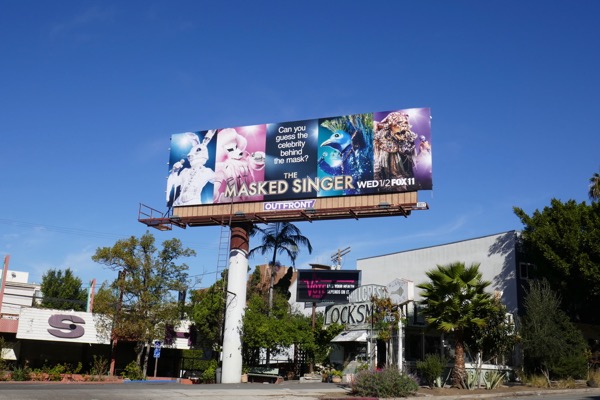 The Masked Singer series launch billboard Pico Boulevard Masked Singer series launch billboard