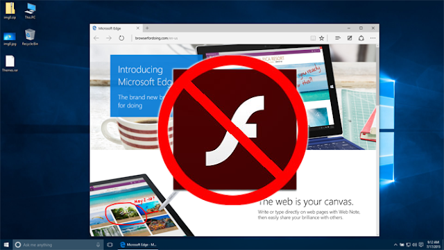 Cara menonaktifkan Flash pada Microsoft Edge di Windows 10