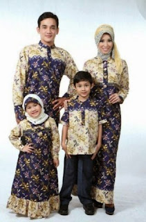 Ide baju batik muslim sarimbit yang elegan