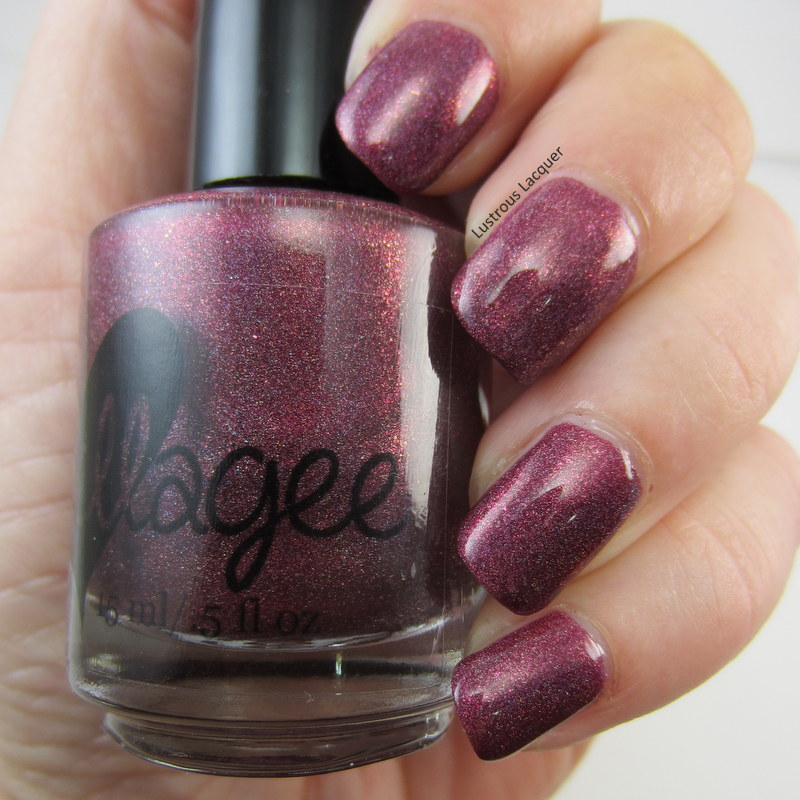 Wllagee-Sangria-With-the-Girls Burgundy holographic nail polish