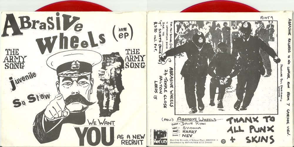 Rocket Science Abrasive Wheels Army Song 7" 1982 Riot City