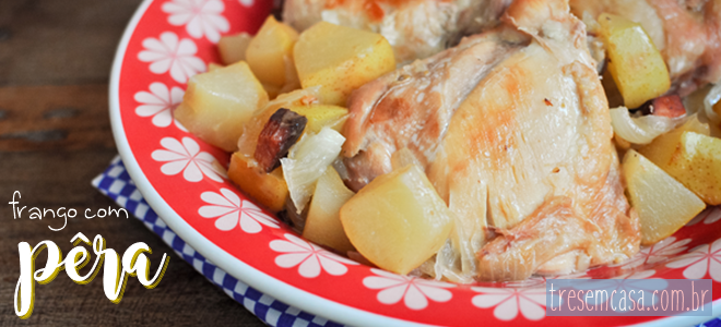 frango cozido pera receita