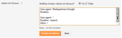 Cara Mengaktifkan Robot.txt Dan Setting Robot Header Tags pada blog ...