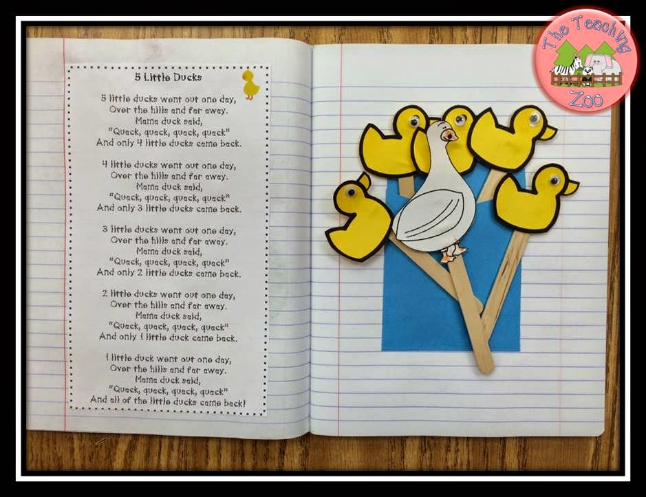 http://www.teacherspayteachers.com/Product/Five-Little-Ducks-Poetry-Pack-1531007