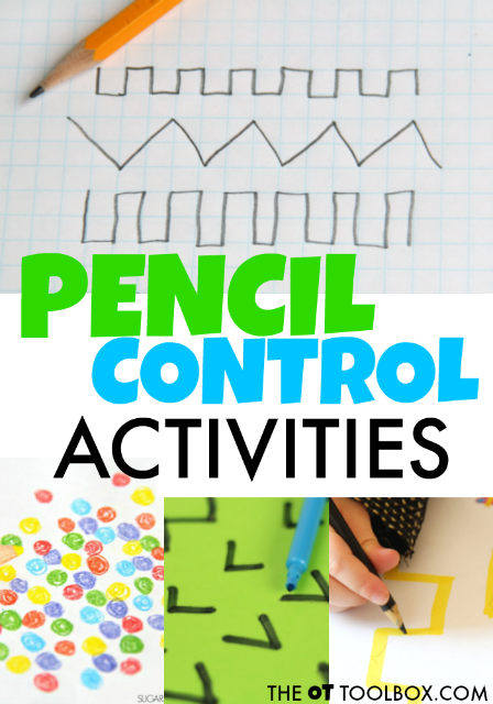 Pencil control activities are beneficial for improving handwriting legibility. Pencil control activities can help kids improve legibility during handwriting.