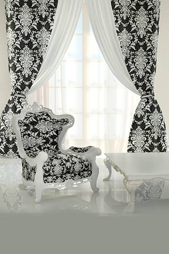 Sheer fabric black white modern curtain designs for living room Sheer fabric black white modern curtain designs for living room
