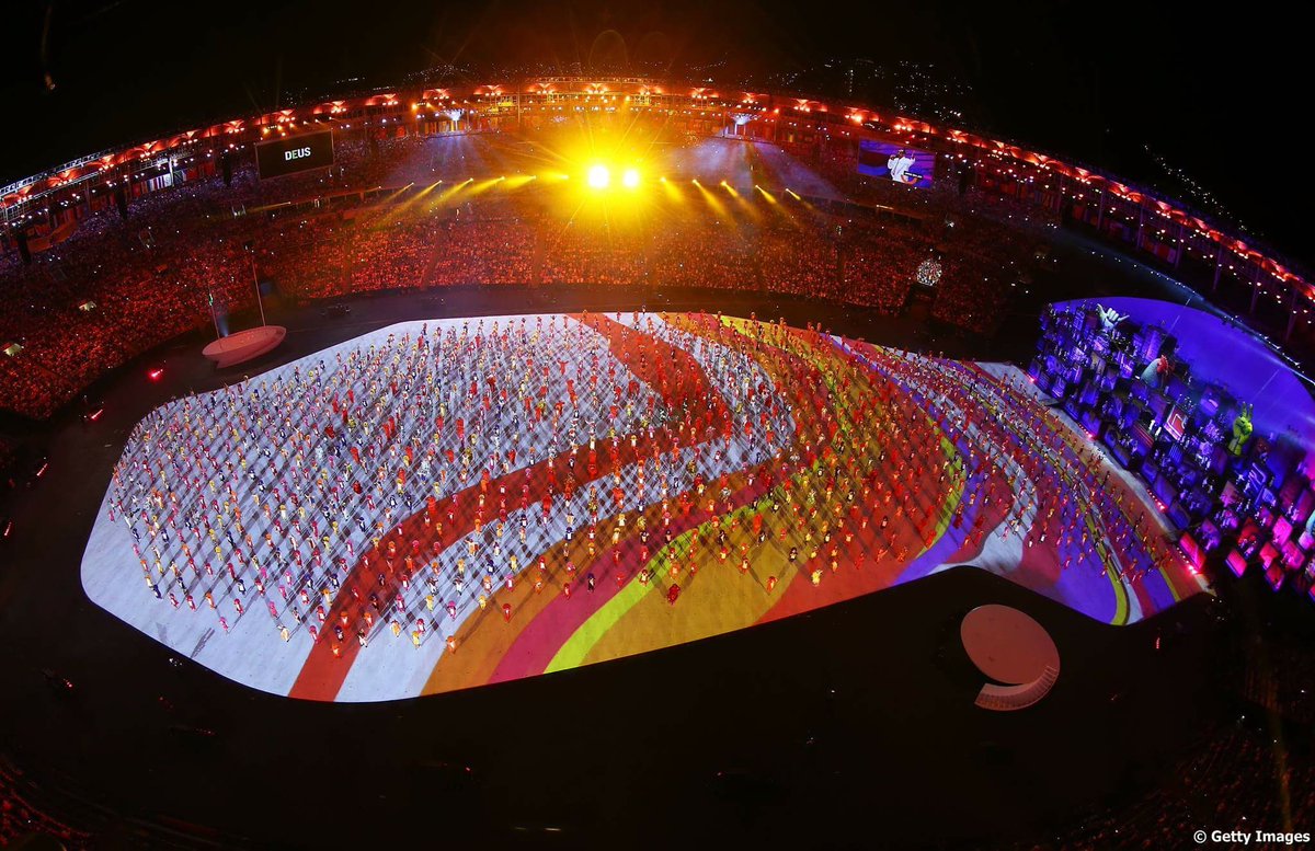 The shape of the stage for Rio 2016 Opening Ceremony.