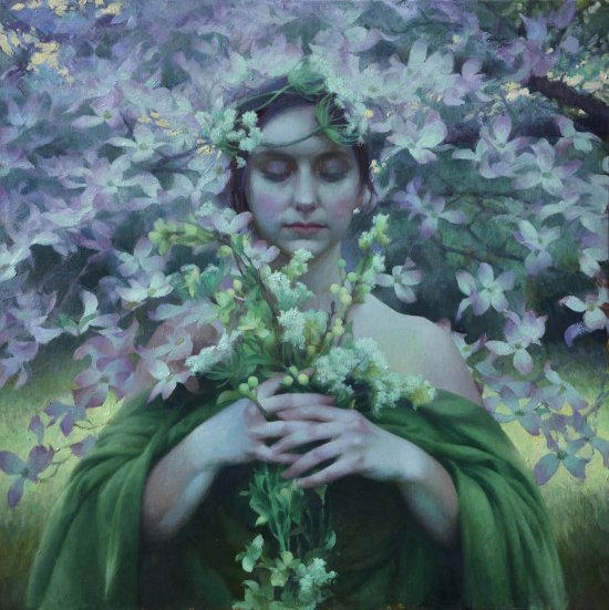 As belas pinturas tradicionais com mulheres de Adrienne Stein Adrienne Stein arte pinturas tradicionais mulheres renascentismo beleza natureza