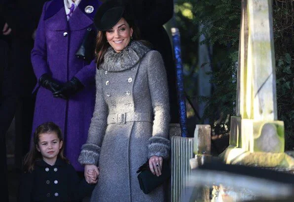 Kate Middleton, Princess Charlotte, Prince George, Princess Beatrice, Princess Eugenie, Countess of Wessex at Christmas Day