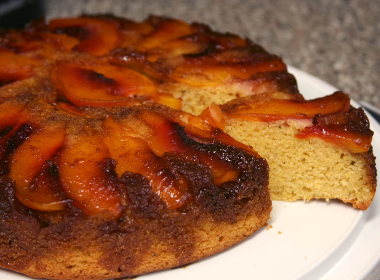 Culturally Confused Martha Stewart Peach Cornmeal Upside Down Cake