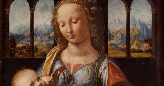 Madonna of the Carnation Premium Giclee Print - Leonardo 