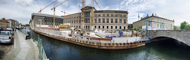 Baustelle Empfangsgebäude für die Museumsinsel, James-Simon-Galerie, Pergamon Museum, Am Kupfergraben, Bodestraße 1-3, 10178 Berlin, 02.06.2015
