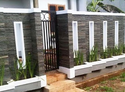 model pagar minimalis dengan batu alam terbaru model pagar minimalis dengan batu alam terbaru