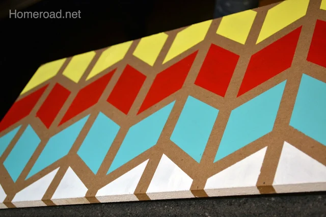 How to make a painting using chevron design. Homeroad.net