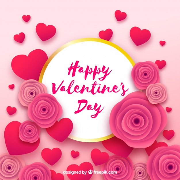 Paper cut valentine's day Free Vector