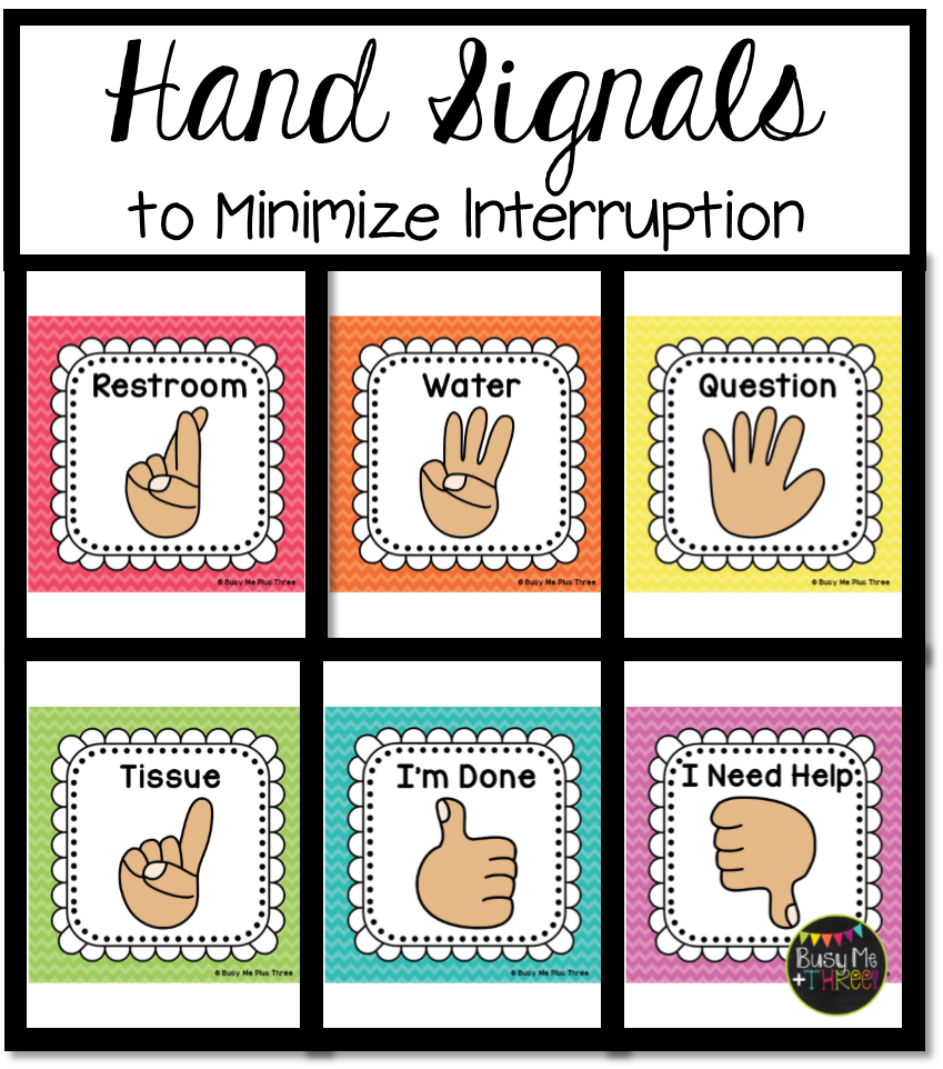 Free Printable Classroom Hand Signals
