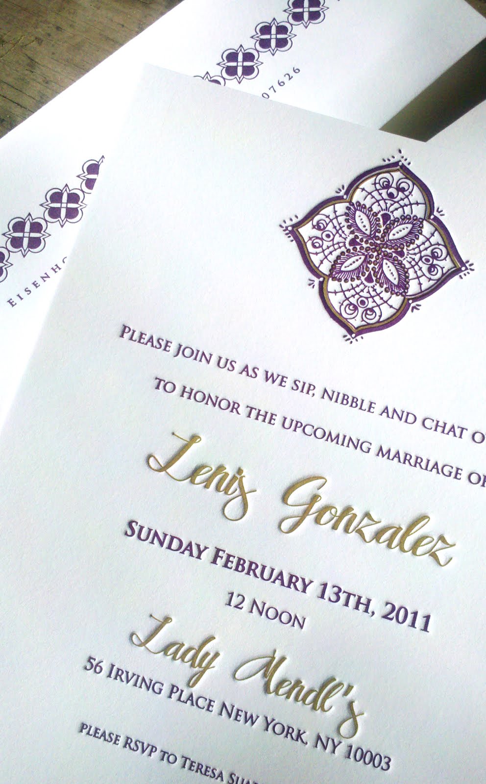 illustration+letterpress Bridal Shower Invitation {letterpress}