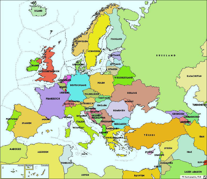 Atlas Europa Karte