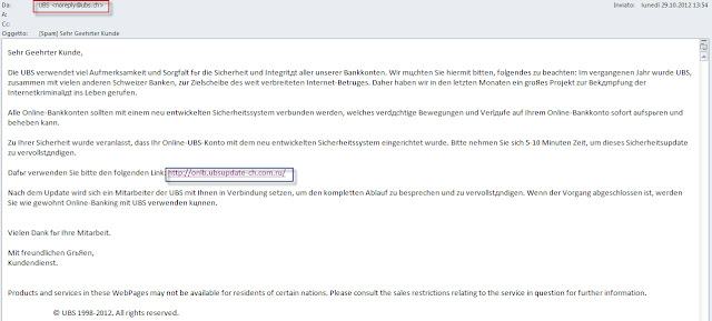 E-mail di phishing E-mail di phishing
