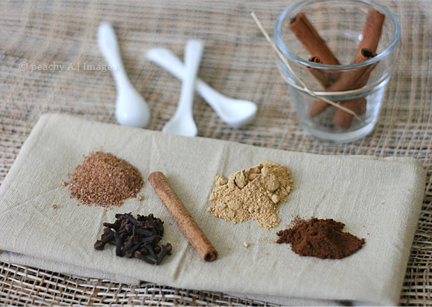 recipe for pumpkin pie spice with clove, cinnamon, ginger, nutmeg, allspice