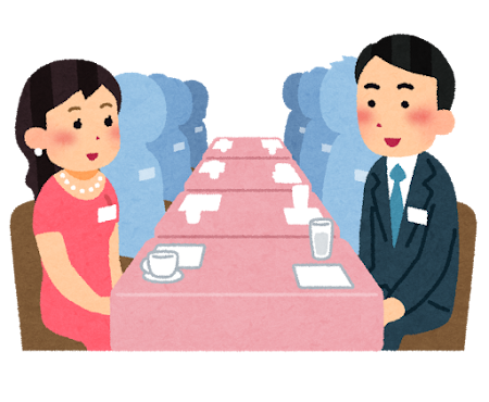 お見合いパーティー・婚活パーティーのイラスト