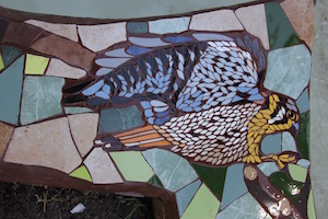 Mosaico aguilucho pileta de Salamanca