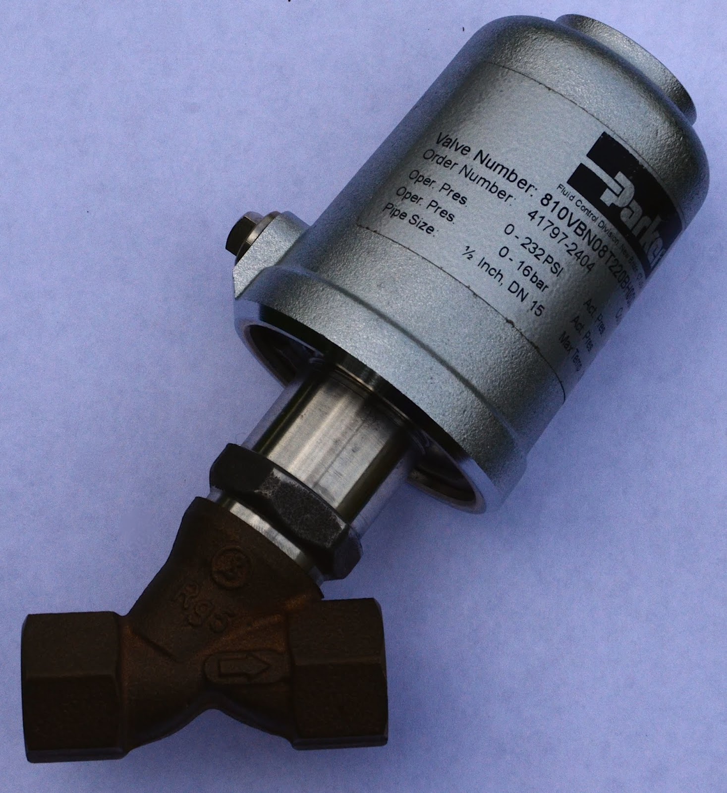 Process Flow and Control Products Over Stock Parker Angle Body Valves