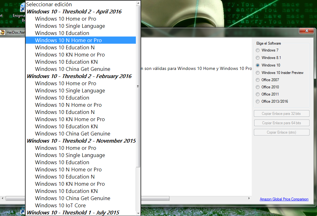 Microsoft Windows ISO Download Tool 5.28 Descargar las ISO de Windows