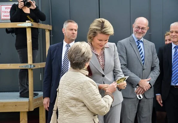 Queen Mathilde at Antwerp University, Jusuf Kalla and his wife, Princess Astrid. Europalia Arts Festival 2017