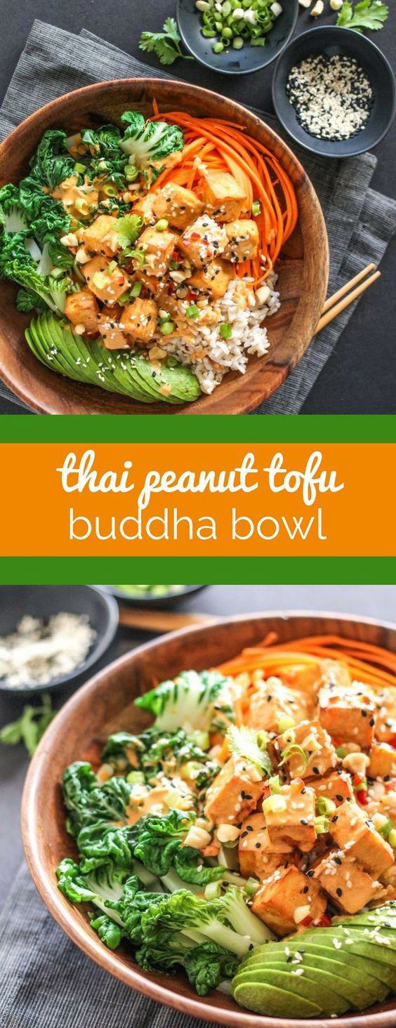 Thai Peanut Tofu Buddha Bowl Thai Peanut Tofu Buddha Bowl