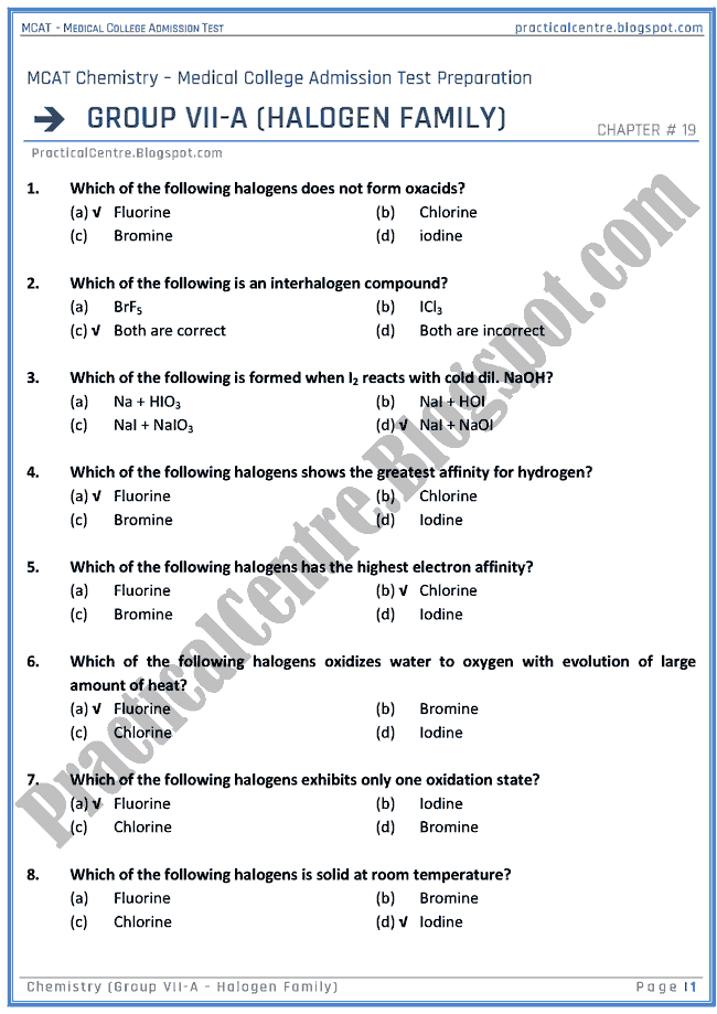 mcat-chemistry-group-vii-a---halogen-family-mcqs-for-medical-college-admission-test