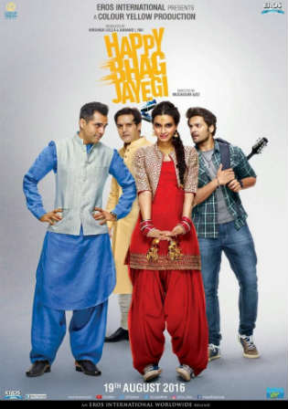 Happy Bhag Jayegi 2016 HDRip 900MB Full Hindi Movie Download 720p Watch Online Free bolly4u