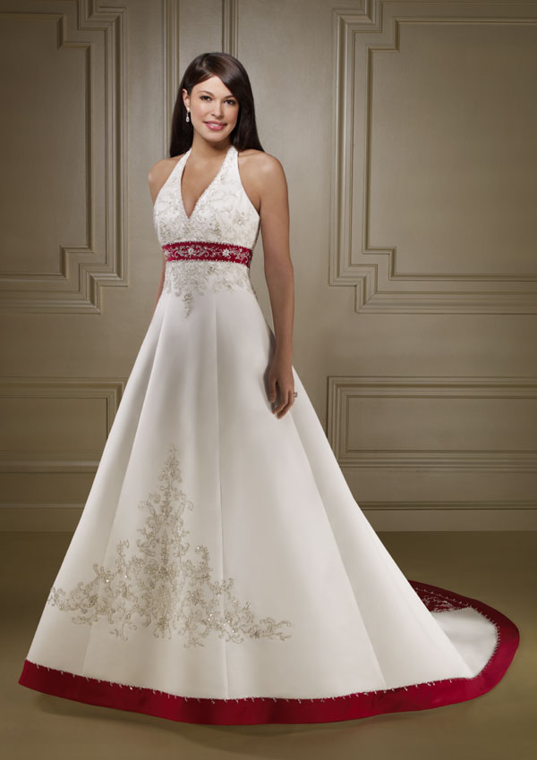 Red And White Wedding Dresses Bridal Wears