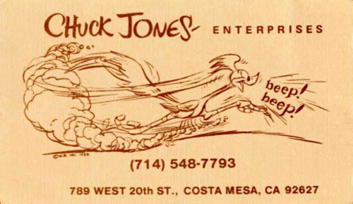 For Warner Bros. Business Card