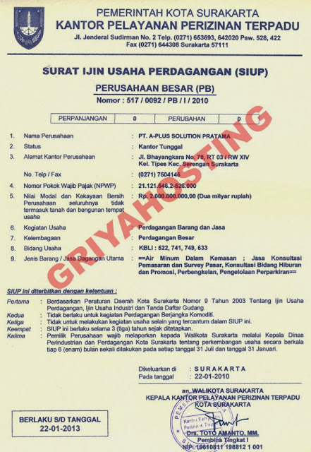 Cumi Unik: Contoh Dokumen Legalitas Surat Izin Usaha ...