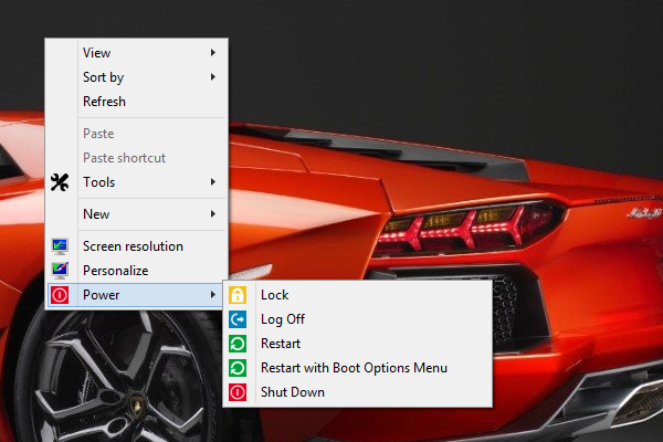 Install Tools Menu Power Menu di Windows 8 dan Windows RT
