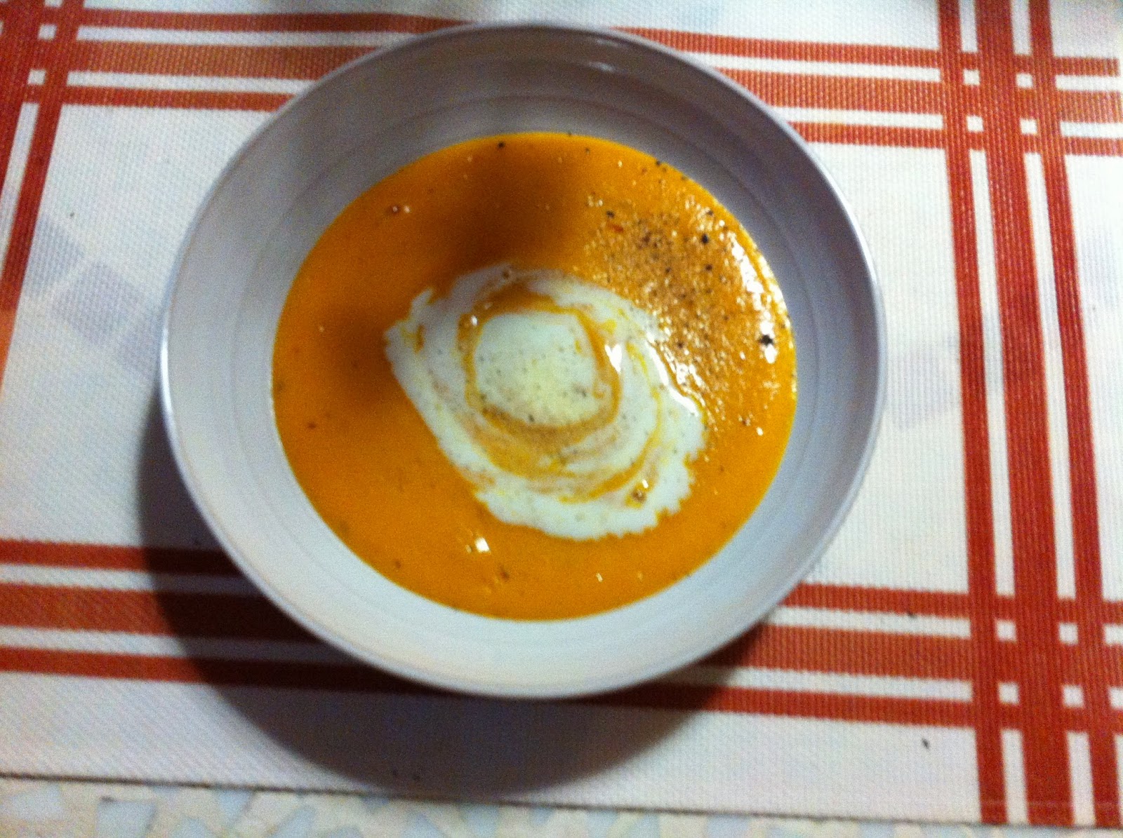 Soupe de potimarron carotte à la fève Tonka