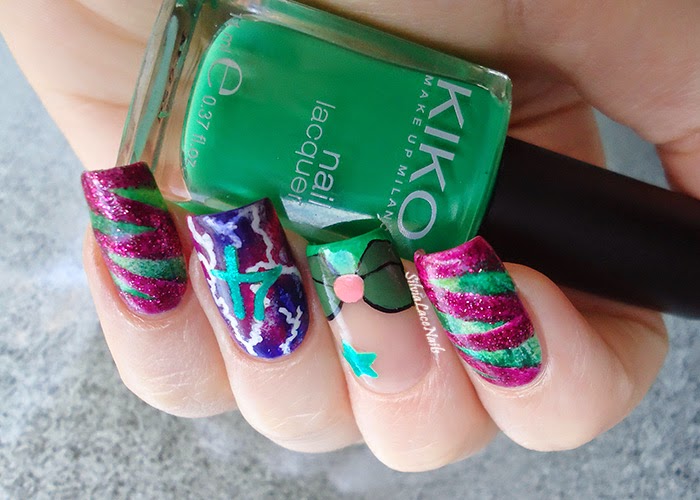 Silvia Lace Nails Sailor Moon collab manicure Sailor Jupiter