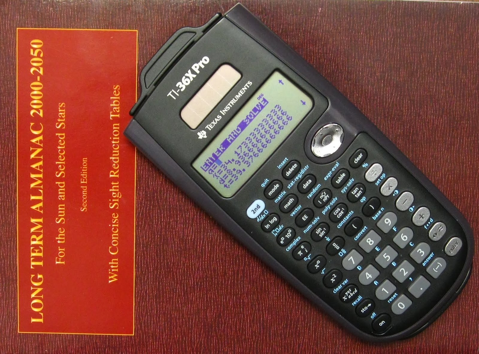 S/V NIGHTCAP: Celestial Navigation by TI-36X Pro