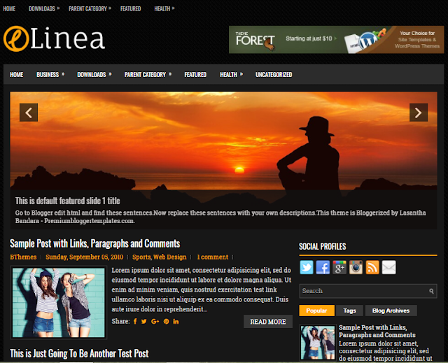 Linea Blogger Template Linea Blogger Template