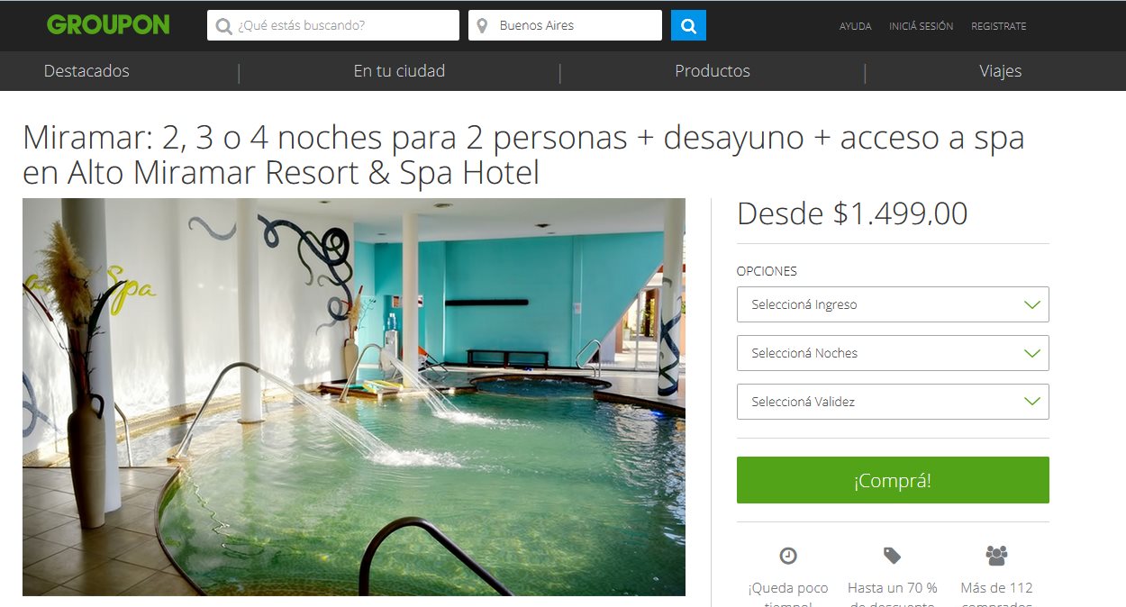 Promociones en la Costa descuentos y promos Oferta Groupon Miramar