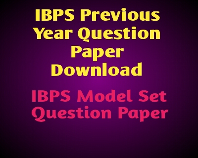 Ibps Model Question Paper Pdf