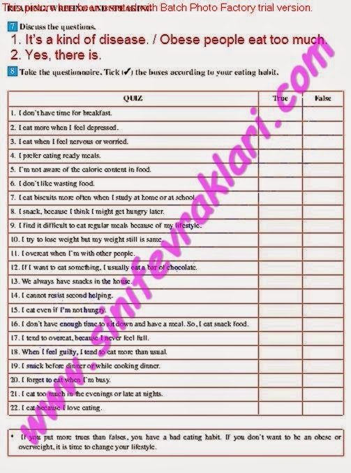 8.SINIF İNGİLİZCE DİKEY YAYINLARI DERS KİTABI CEVAPLARI SAYFA 101